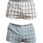 2 Pack Men's Thin & Breathable for Home & Sleep Plaid Boxers
