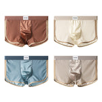 4 Pack Men's Ice Silk Mesh Trunks with Antibacterial Pouch and Cooling Comfort