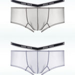 Men's Transparent Ice Silk Waistband Separate Briefs