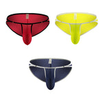 3 Pack Men's Stay-Cool  Day-Long Comfort Supportive U-Pouch Soft Bikini