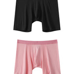 2 Pack Men's Anti-friction Sports Long Nylon Mesh Briefs