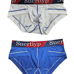 2 Pack Men's Breathable Mesh Ice Silk Low-Rise Cooling Briefs