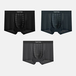 3 Pack Men's Seamless Breathable Mid-Rise Antibacterial Crotch Trunks