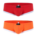 2 Pack Men's Ultra-Soft Modal Breathable Seamless Comfort Low-Rise Trunks