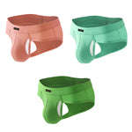 3 Pack Men's Seamless Comfort Sporty Cut Stretch Fit Briefs