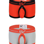 2 Pack Men's Large Pouch Back Opening Sexy Trunks