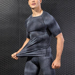 Men's Fitness Running Moisture-Wicking & Quick-Dry Fabric Activewear Tops & Tights