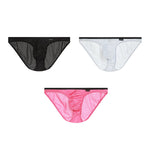 Men's Low-rise Mesh U-shaped Convex Pocket Sports Briefs
