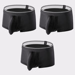 3 Pack Men's Mid-Rise Separation Breathable Elastic Trunks
