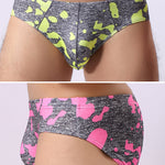 2 Pack Men's Camo Print U-Pouch Briefs