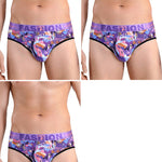 3 Pack Men's Cartoon Modal Printed Briefs And Trunks