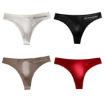 4-pack Men's Sexy Solid Color Letter Seamless Thong