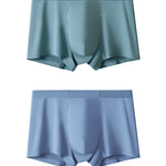 2 Pack Men's Seamless Comfort Stretch Fabric Breathable Modern Fit Solid Color Trunks