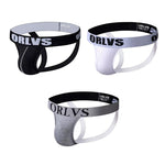 3 Pack Men's U-Pouch Striped Sexy Jockstraps