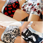 4 Pack Men's Ice Silk Bold Prints Lightweight & Airy Mid-Rise Trunks