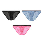 Men's Low-rise Mesh U-shaped Convex Pocket Sports Briefs