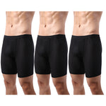 3 Pack Men’s Anti-chafing Mesh Long Boxer Briefs