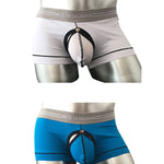 2 Pack Men's Detachable Pouch Breathable Boxer Briefs