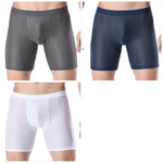 3 Pack Men’s Anti-chafing Mesh Long Boxer Briefs