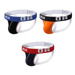 3 Pack Men's U-Pouch Striped Sexy Jockstraps