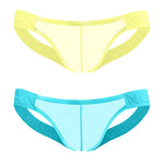2 Pack Men's No-Waistband Jockstrap with Textured Pattern