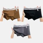 5 Pack Men's Ultra-Soft Antibacterial Cotton Trendy Design Stretchy Trunks