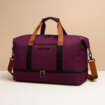 Water-resistant commuter duffle bag with shoe compartment for women | Isla