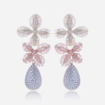 Crystal Blossom Drop Earrings