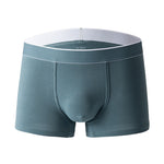 4Pcs Men's Cotton Solid Mid-rise Trunks