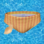 Men's Bold Prints Antibacterial Low-Rise Swim Briefs