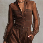 Carmen | Brown Cotton Maxi Dress