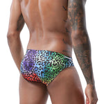 Mens Bulge Pouch Surfing Printed Bohemian Swim Briefs