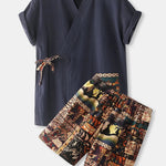 Printed Kimono Pajamas For Men