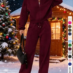 KELSEA™ - Casual Tracksuit Set for Women Zipper Jacket & Natural Waist Pants