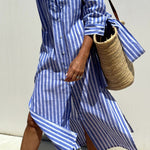 Kelly | Timeless Striped Shirt Dress with Elegant Comfort