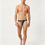4 Pack Men's Trendy Prints U-Pouch Mesh & Breathable Thongs