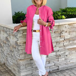 CÉLINA™ - Classy Long Shirt Jacket