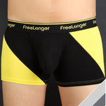 FreeLonger Men's Big Pouch Breathable Seamless Trunks