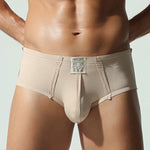 Men's Premium Fabric Comfy Waistband Stay-Put Fit Sporty Cut Solid Color Trunks