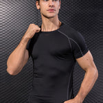 Men's Full Coverage Mesh Panel Quick-Dry Fabric Odor-Control Tops & Tights