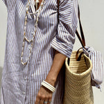 Kelly | Timeless Striped Shirt Dress with Elegant Comfort