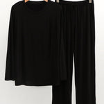 Modal Men's Long Sleeve Long Pants Pajamas | Deep Pocket Thin Plus Size Soft Breathable Loungewear
