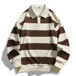 ZOE™ - Classic Fashion Striped Collar Long Sleeve Sweatshirt
