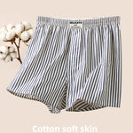Men's Thin Loungewear Pants Loose Striped Breathable Shorts