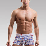 6 Pack Men's U Convex Modal Print Breathable Trunks