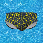 Men's 3D Pouch Printed Fitness Swim Briefs