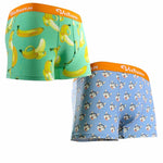 Couple 2 PCS Cotton Cartoon Breathable Underwear