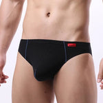 3 Pack Men's Nylon Plaid Lift Hip Briefs Triangle Briefs