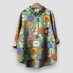 Shifra | Women's Shirt with Dog Print
