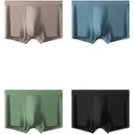 4 Pack Men's Ice Silk Seamless Trunks Underwear
